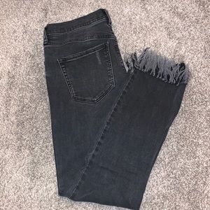 Black Fringe Free People Jeans